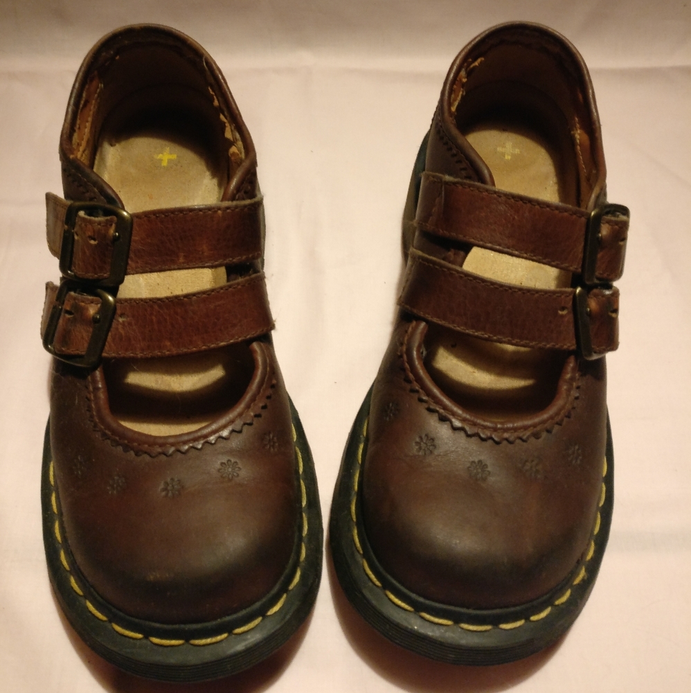 Chunky Brown Mary Jane Dr. Martens